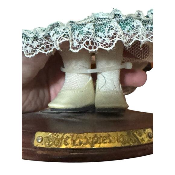 Soft Expressions Porcelain Bisque Doll Girl Curly Blonde Hair Blue Eyes 13” - Picture 8 of 10